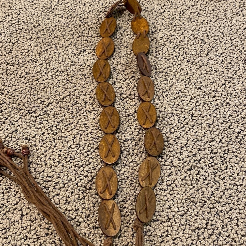 Wooden Tie Belt in Like New Condition